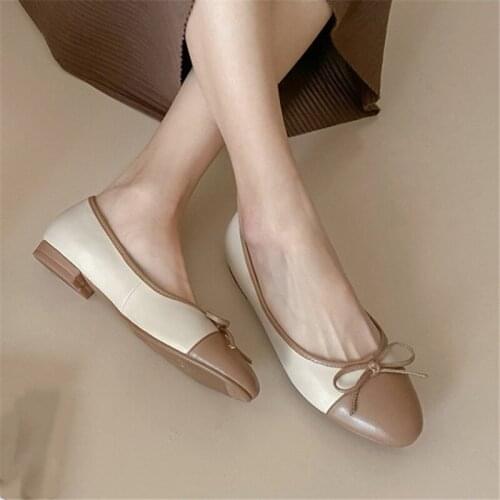 PXELENA 2020 Spring Leisure Women Low Heels Loafers Round Toe Slip On Bowknot Office Lady Comfort Pumps Daily Shoes Mixed Color