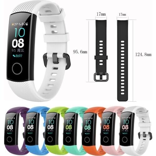 Silicone Watch Strap For Honor Band 4 5 Wristbands Accessories Replacement Sport Strap For Huawei Honor Band 5 4 Bracelet
