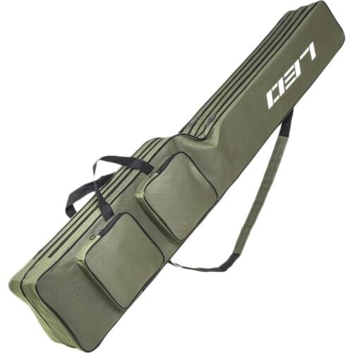 Leo Fishing Bags 130Cm Foldable Multi-Purpose Fishing Bags Fishing Rod Bags Zipped Case Fishing Tackle Bags Pouch Holder
