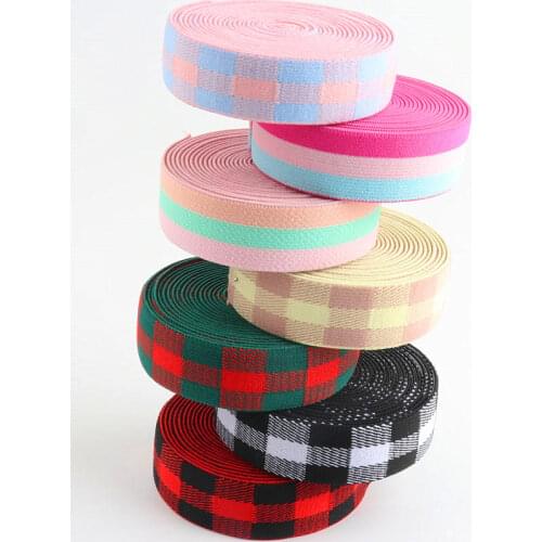 25mm Lattice Elastic Ribbon Sewing Elastic Band Multirole Spandex Ribbon Gillter Strip Lace Fabric Band Garment Accessory 2.5cm