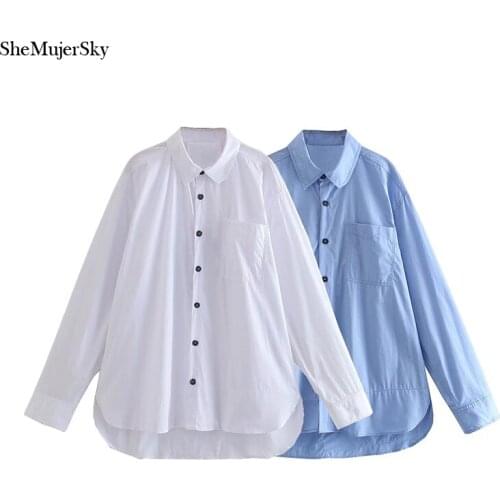 SHEMUJERSKY Women's Blue Shirts