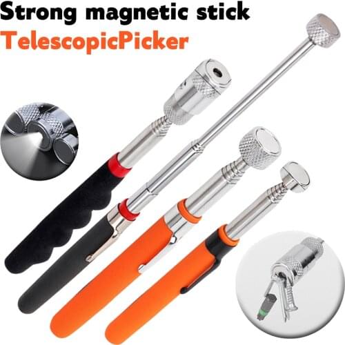 Hot Widely Application Telescoping Magnetic Pick up Tool Extendable Magnet Stick with LED Light Gadget for Men Magnet Tool Kit