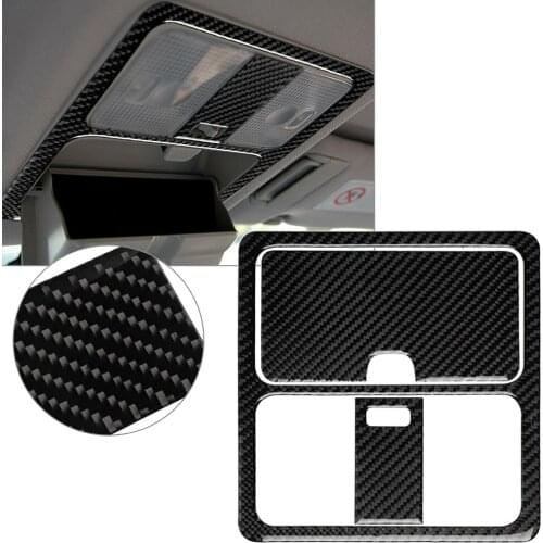 Carbon Fiber ABS Car Interior Hard Roof Reading Light Frame Trim Sticker For Nissan 350Z 2006 2007 2008 2009