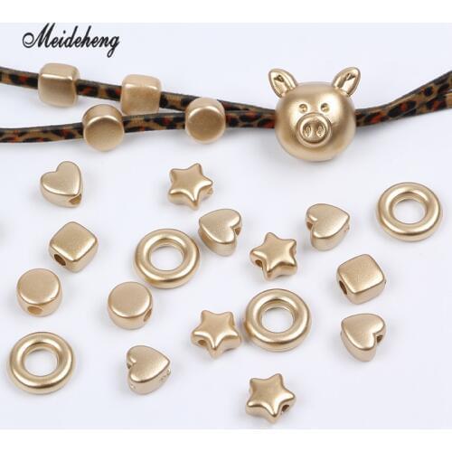 Acrylic Frosted Gold Charms Star Small Beads For Jewelry Making DIY Hair Ornaments Black Scorpion Hair Ring Decoration Meideheng