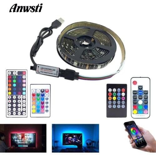 USB LED Stripe RGB SMD 5050 5V Waterproof Music Bluetooth LED Strip Light Fita Tira USB Tape Ribbon TV Backlight Flex Lighting