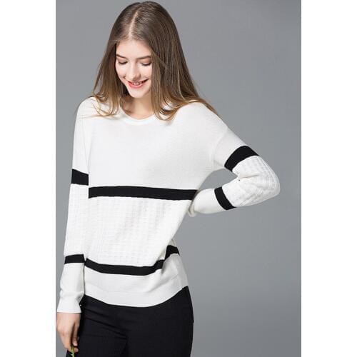 White striped sweater women knitted sweaters woman oversized long fashion 2019 spring autumn plus large size Pullover thin sexy