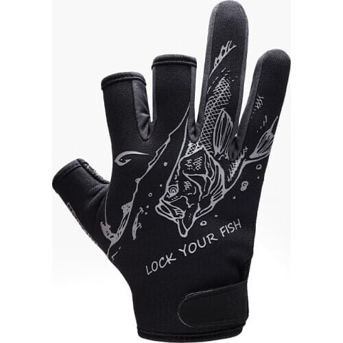 Warm Winter Three Fingere Fishing Gloves Thickened Waterproof Sea Rock Fishing Gloves Cold Resistant and Wear-resistant M-L-XL