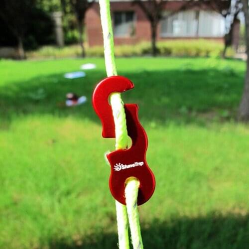 Aluminum alloy umbrella rope buckle tent drawing wind three eyes open trumpet