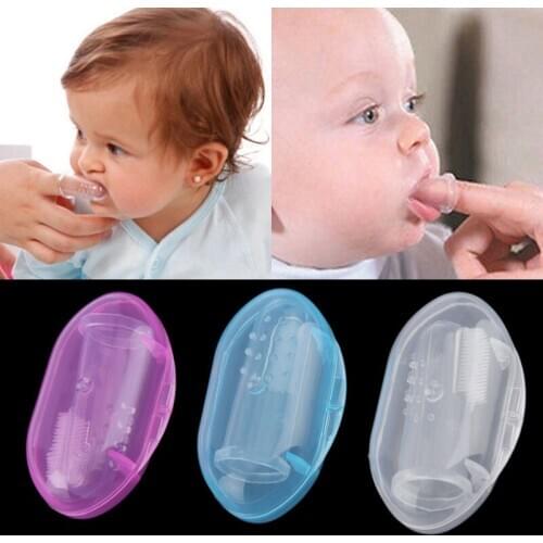 Toothbrushes Safety Baby Finger Toothbrush Infant Latex-free BPA-free Silicone Teeth Massager Tongue Teeth Cleaner Toothbrush