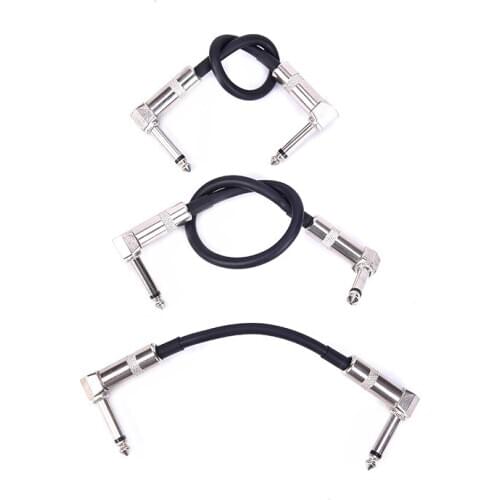 15/20/30 Guitar Patch Cables Right Angle 15/30CM Instrument Cables For Guitar Effect Pedals Guitar Accessories