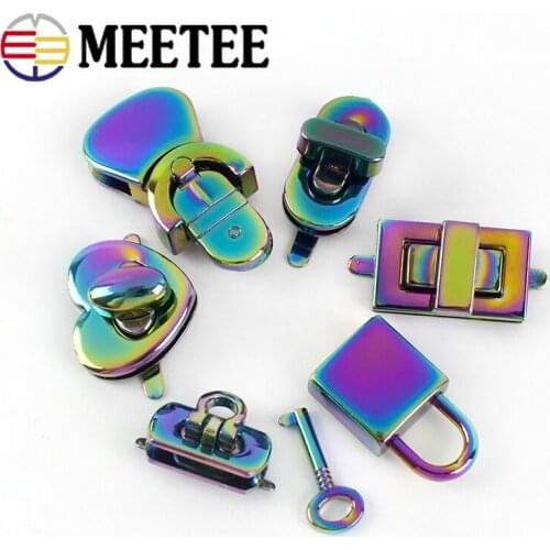 2/4pcs Colored Metal Turn Twist Lock Lock Snaps Buckles For DIY Handbag Bag Purse Hardware Closure Clasp Parts Accessories