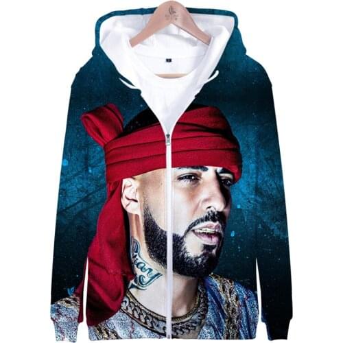 2021 French Montana 3D Style Hoodie Zipper Leisure fashion Trend Hoodie Sweatshirt Casual Hoodie Zipper Sweatshirt