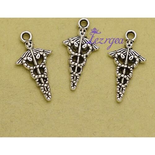 30pcs/lot--23x11mm, Antique silver plated Licensed Practical Nurse Charms ,DIY supplies, Jewelry accessories