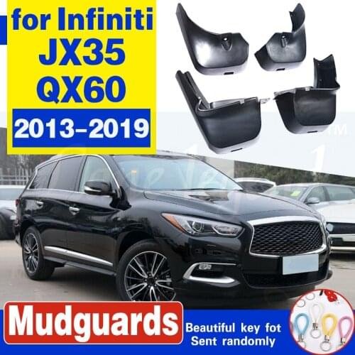 4PCS Mud Flaps For Infiniti JX35 QX60 2013 - 2018 Mudflaps MudFlap Splash Guards Fender Mudguards Front Rear 2014 2015 2016 2017
