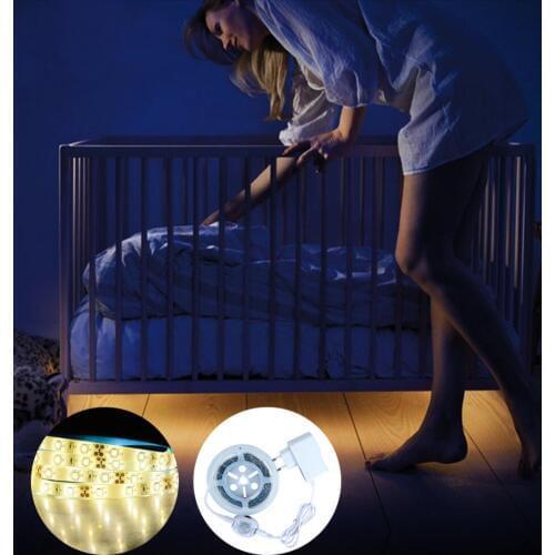 A++ LED Night Light with Motion Sensor 12V 1.5m Nightlights for Children Bed Closet Toilet Stairs Corridoor Led Strip Luminaria