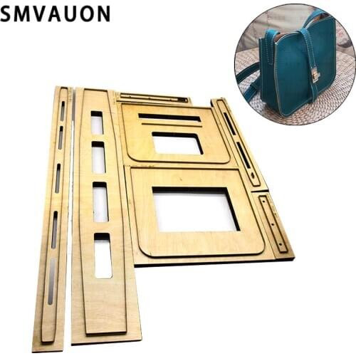 SMVAUON Wooden mold cutting wallet with multi-function slant span bag mold suitable for die cutting machine