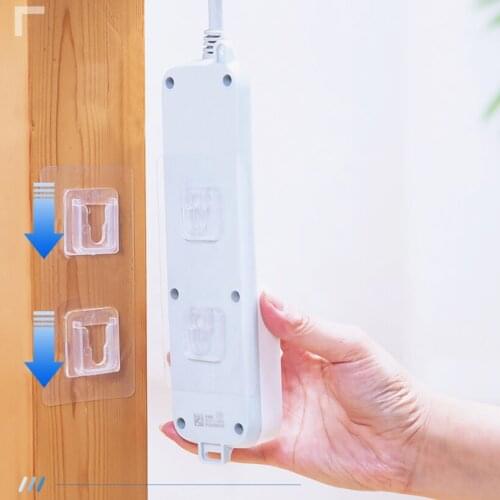 Double-Sided Adhesive Wall Hooks Hanger Strong Transparent Hooks Suction Cup Sucker Wall Storage Holder For Kitchen Bathroo
