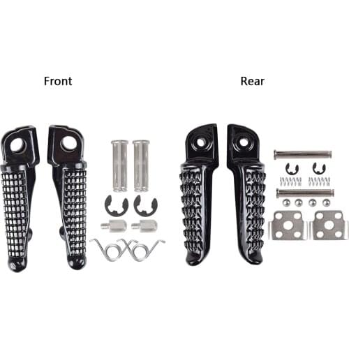 ER6N Motorcycle For Kawasaki ER 6N NINJA 650R 2006 - 2013 Motorcycle Footrests Front Rear Foot Pedal Foot Rests Pegs