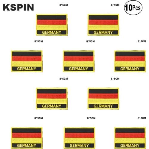 Germany Flag Embroidery Patches Iron on Saw on Transfer patches Sewing Applications for Clothes in Home&Garden