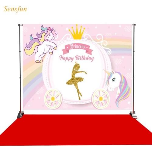 LEVOO photographic background Ballet unicorn Cartoon princess birthday photocall photobooth studio photography backdrop