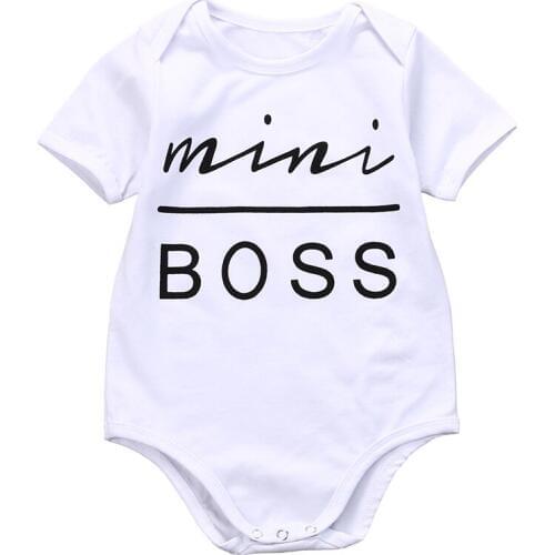 Baby Boy Girl Cotton Bodysuit Newborn Infant Kids Short Sleeve Letter Cute Jumpsuit Outfit Clothes Fresh Summer Fashion New 2018