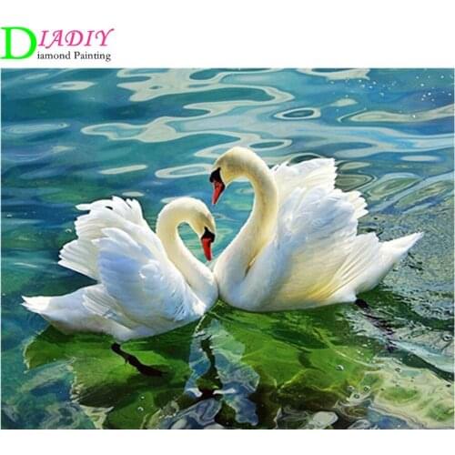 Diamond Embroidery Swan Pictures Of Rhinestones Diamond Mosaic Animals Diamond Painting Full Square Drill Wall Decor
