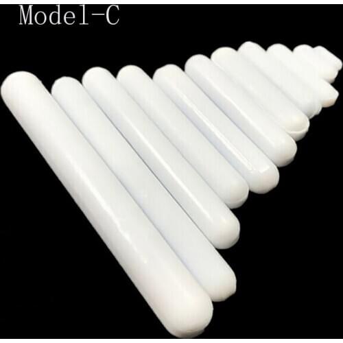 Model-C PTFE Magnetic Rotary Stirrer Mixer Stir Bars White Length 5-100mm Corrosion Resistant