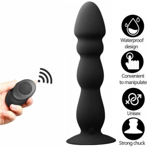 Vibrating Prostate Massager Men Anal Plug Waterproof with Powerful Motors 10 Stimulation Patterns Butt Anus Silicone Sex Toys