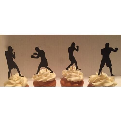 Fashion Boxing Silhouette cupcake toppers Bachelorette Hem night Party Supplies wedding birthday baby shower party toothpicks