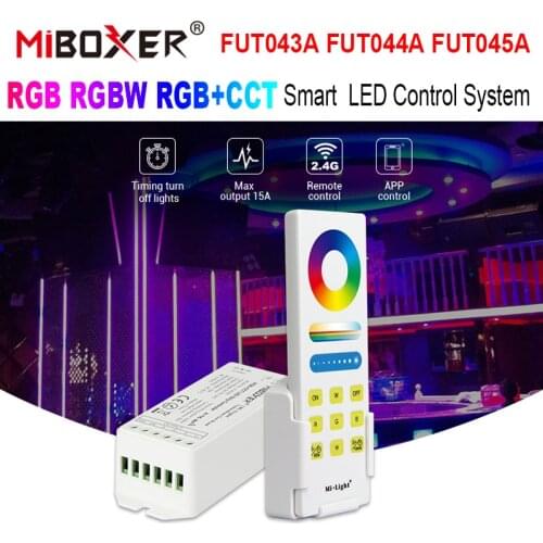 New Miboxer FUT043A FUT044A FUT045A RGB RGBW RGB CCT Smart LED Control System Smartphone APP/2.4GHz RF Control CCT & Brightness