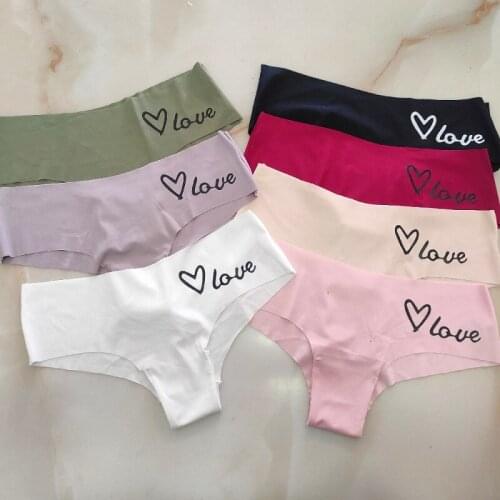 New ladies letter briefs, summer thin underpants,comfortable,soft and breathable sexy briefs, stretch, large sizeThree pieces