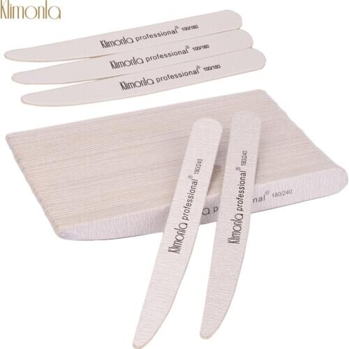 100Pcs Sandpaper Nail File 100/180/240 Double-side Nail Art Buffing Tools Manicure Wooden Accessories Sanding Toenail File