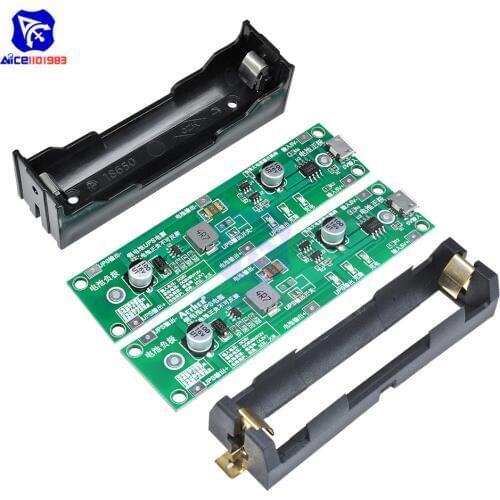 Micro USB 5V 18650 Lithium ion Battery Over Current Protection Module Charger Board Boost Step Up Module UPS DIP SMT DIY Kit