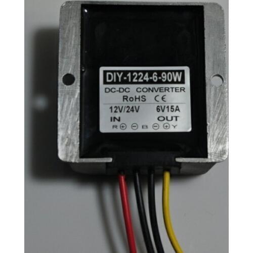 12V24V(9-40V) Step Down 6V 15A DC DC Buck Converter Module Power Supply Adapter For Childrens Toy Vehicles Waterproof