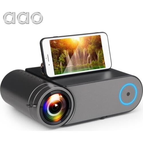 AAO YG420 Portable Mini LED Projector Native 1280x720P YG421 Wireless WiFi Multi Screen 1080P Video 3D VGA Home Beamer Proyector