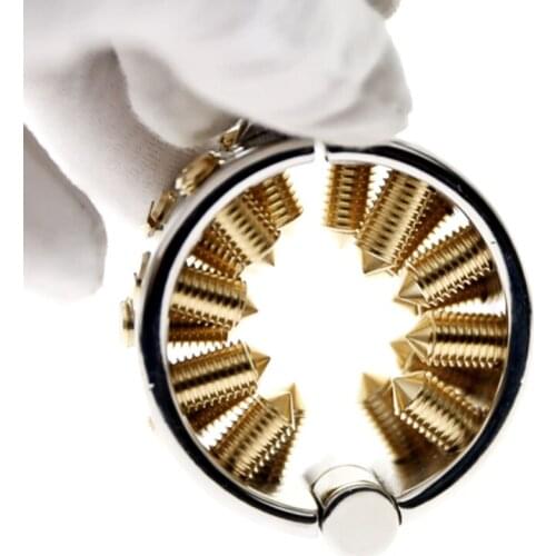 Kalis Teeth Spike Extreme Chastity Device Cock Ring Cock Lock for Men Scrotum Pendant Male Torture Devices BDSM Toys 050L