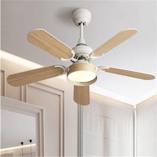 Postmodern Retro Wood Led Ceiling Fan Light Fashion Art Design Coffee Shop Restaurant Bedroom Baking Studio Fan Lighting