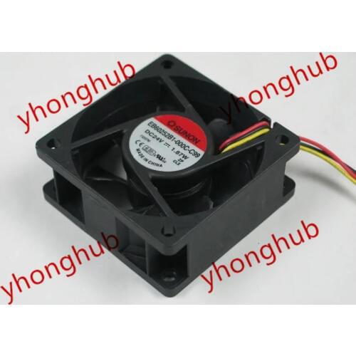 SUNON EB60252B1-000C-C99 DC 24V 1.87W 3-wire 60x60x25mm Server Cooling Fan