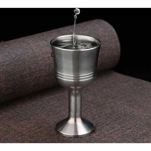 Light Weight Outdoor Cup Titanium Alloy Cup Tableware Hiking Travel Wine Cup Titanium Goblet