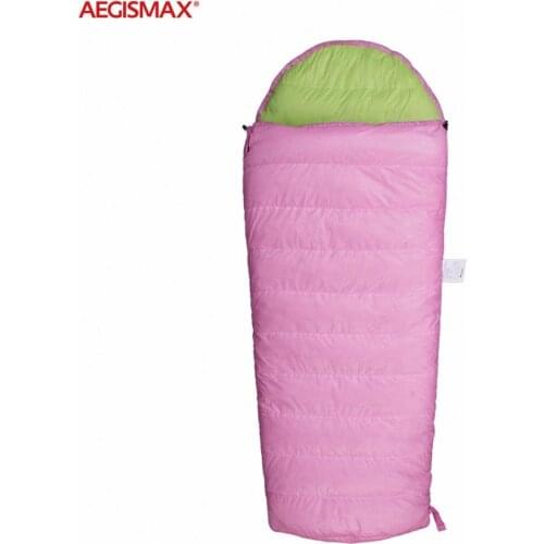 AEGISMAX Camping Thicken White Goose Down 95% Filled Warm Kid Envelope Sleeping Bag