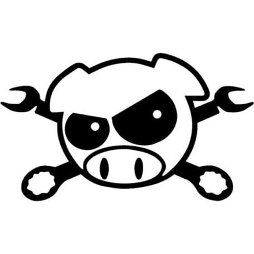 PLAY COOL Car Sticker Funny Rally Pig Wrenches Styling Exterior Accessories Vinyl Decals for Mazda Mazda Subaru Golf Kia Rio