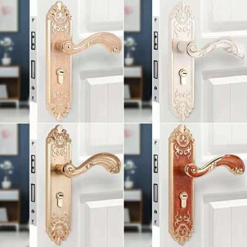 Vintage Mute Bedroom Mortice Door Handle Security Lock Split Silent Lock Interior Door Furniture