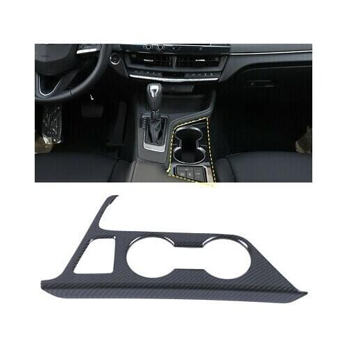 LHD Carbon Fiber Look Inner Water Cup Holder Cover Trim For Cadillac CT4 2020