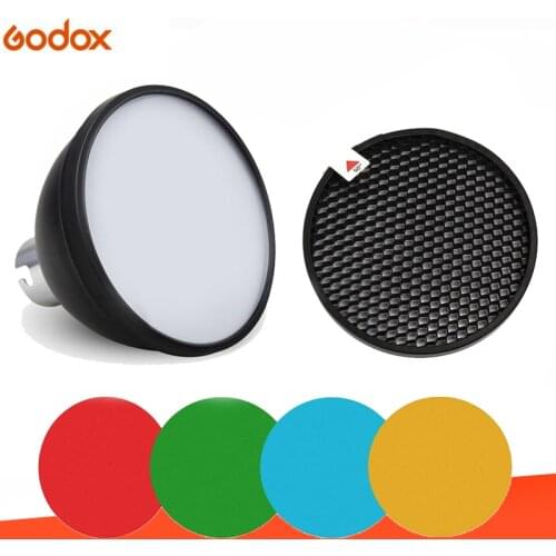 Godox AD-S11 Color Gels Filter Honeycomb Grid +AD-S2 Standard Reflector Soft Diffuser for Witstro AD-360 II AD360II AD180 AD200