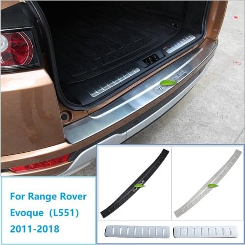Black and Silver Stainless Steel Rear Bumper Plate Protect Cover For Range Rover Range Rover Evoque（L551）2011-2018 Accessories