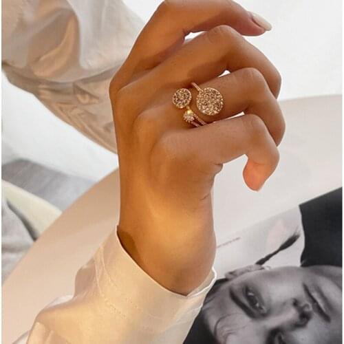 Woman Rings Trend Goth Punk Jewelry Gold Color Female Opening Gothic Accessories Simple Temperament Vintage Womens Ring