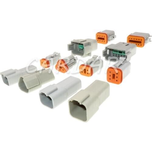 1 Set Deutsch DT 2 3 4 6 8 12 Pin Waterproof Connector Electrical Wire Socket 22-16AWG For Car Bus Motor Truck DT06-2S DT04-2P