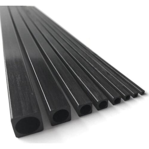 1M Carbon Fiber Tube Square Tube 2 2.5 3 4 5 6 8 10Mm Carbon Tube Air Model Reinforced Carbon Tube Rod Carbon Square Tube