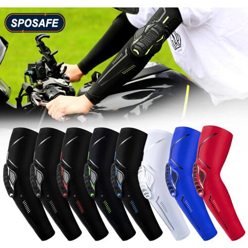 1Pc Sports Crashproof Elbow Support Pads Breathable Arm Compression Sleeves for Cycling Running Basketball Football Volleyball