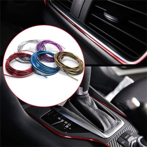 5M CAR DIY Moulding Trim Interior Dashboard Edge Door Protection Decoration Strip Line UNIVERSAL Chrome Styling Accessories
